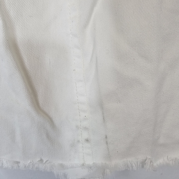 Atm Anthony Thomas Melillo size 2 white button-down frayed hem mini skirt NWT - Picture 2 of 6